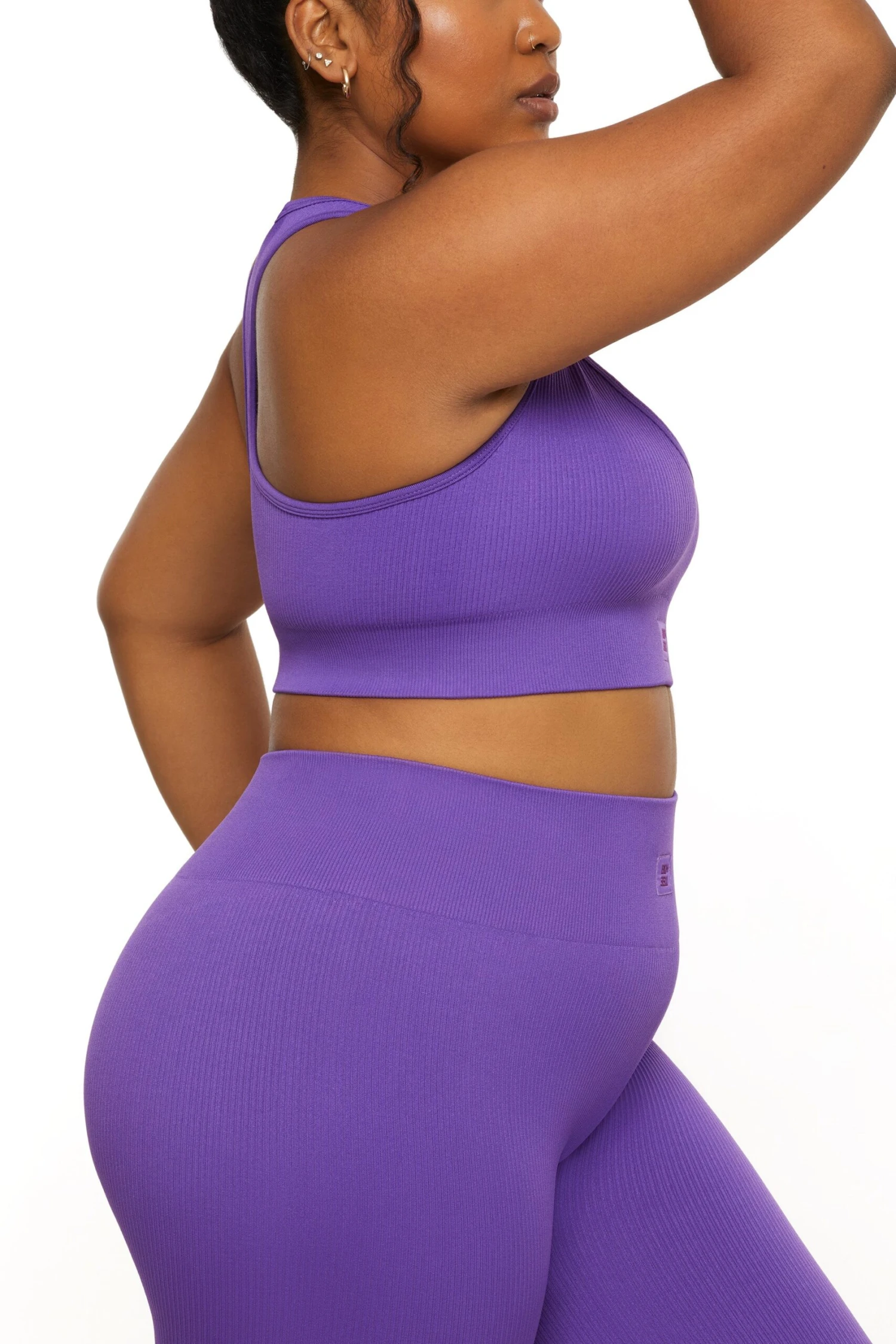 V Neck Sports Bra In Purple 11 V Neck Sports Bra In Purple - Image 9