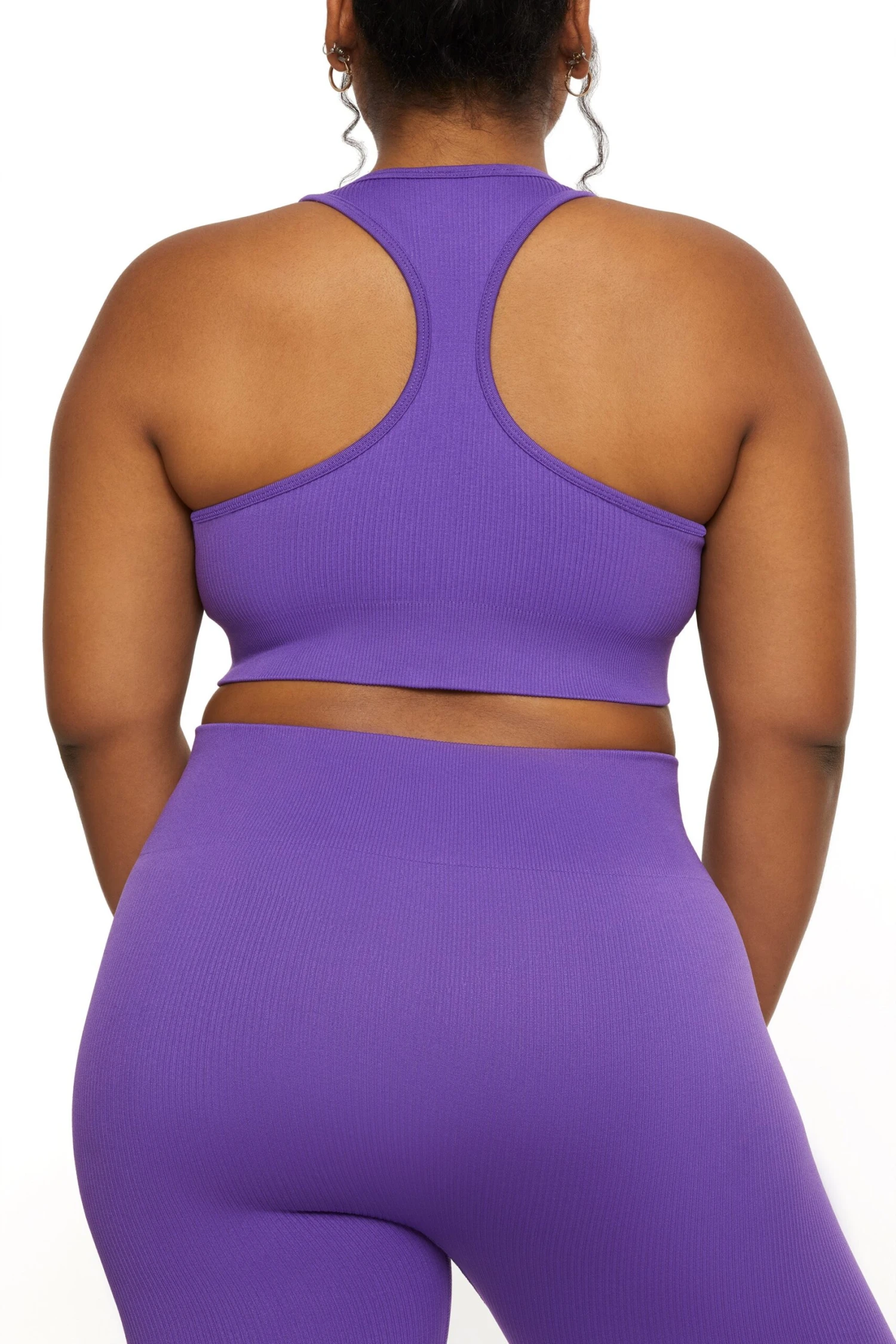 V Neck Sports Bra In Purple 10 V Neck Sports Bra In Purple - Image 8