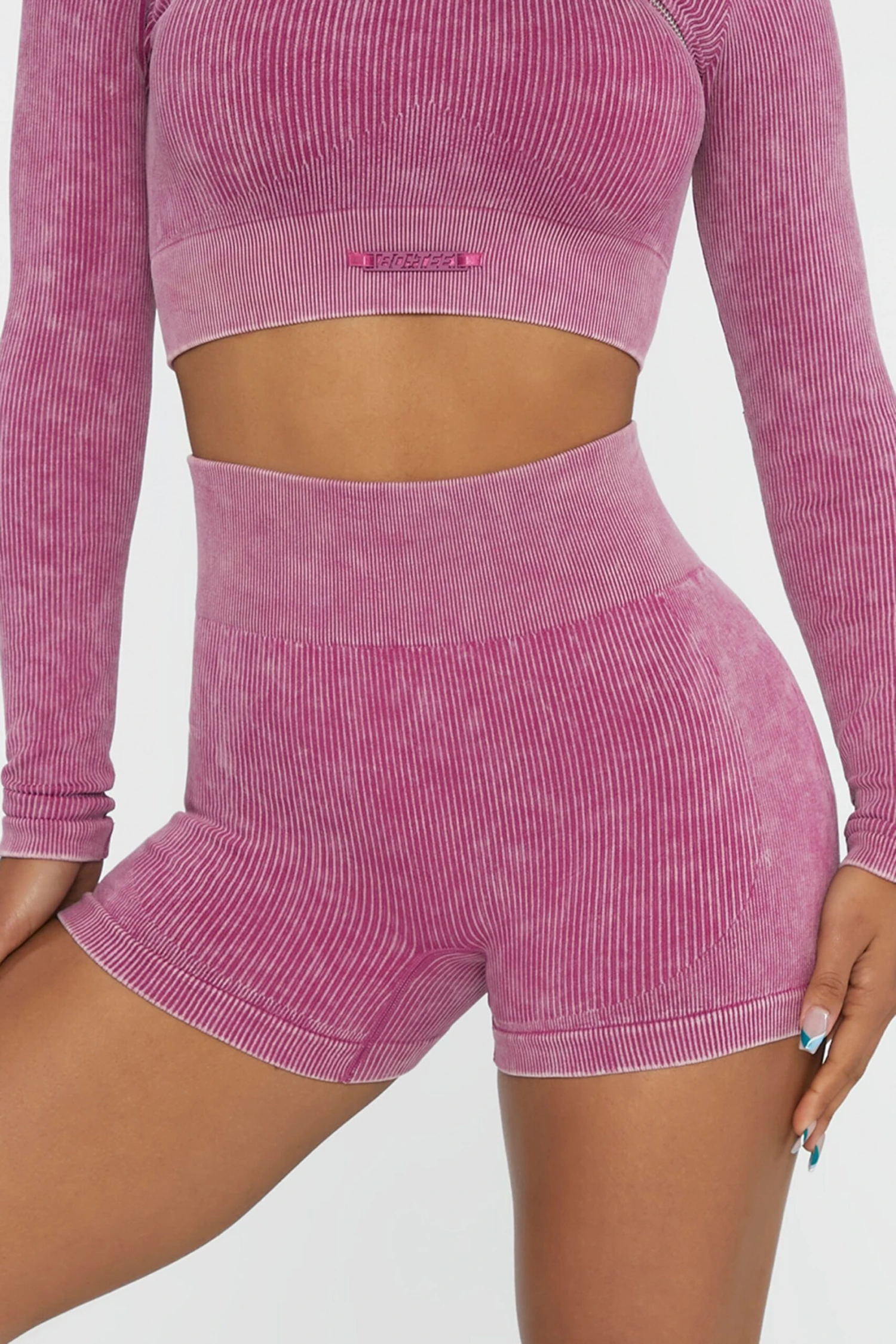 Ruched Bum Mini Shorts In Dark Pink 4 Ruched Bum Mini Shorts In Dark Pink - Image 2