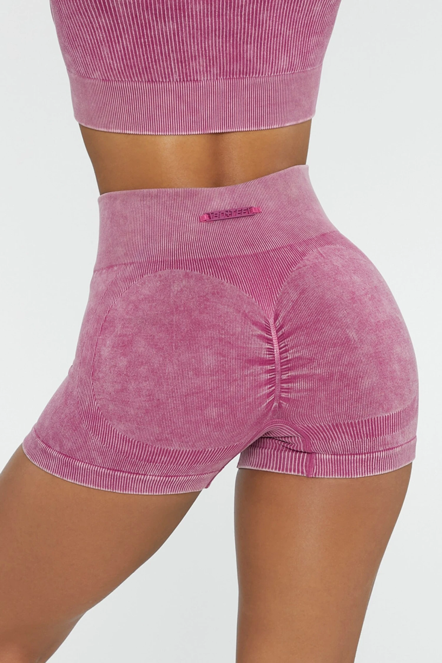 Ruched Bum Mini Shorts In Dark Pink 8 Ruched Bum Mini Shorts In Dark Pink - Image 6