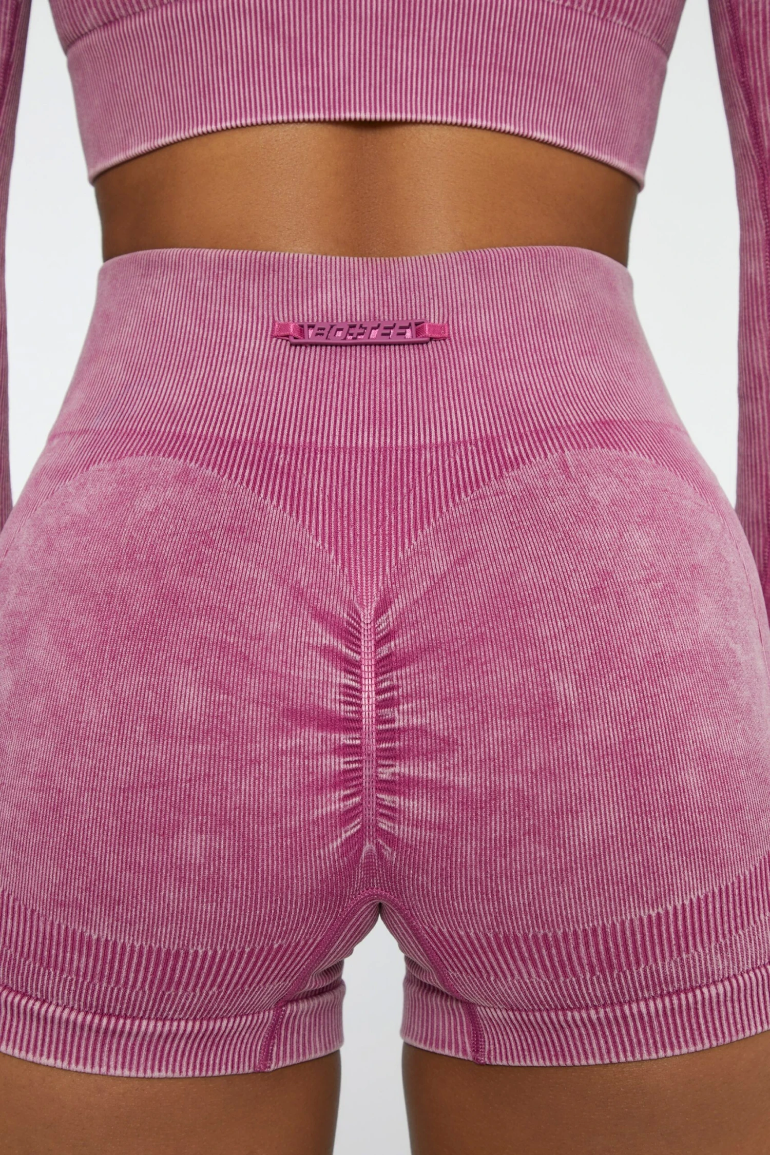 Ruched Bum Mini Shorts In Dark Pink 5 Ruched Bum Mini Shorts In Dark Pink - Image 3