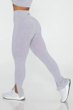 Side Zip Flare Leggings In Lilac -Sculpt Sets Body BT0420 1 Flare Lilac Ankle Zip Full Length Leggings