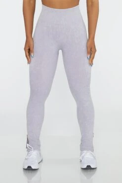 Side Zip Flare Leggings In Lilac -Sculpt Sets Body BT0420 3 Flare Lilac Ankle Zip Full Length Leggings