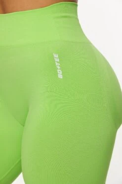 Seamless High Waist Biker Shorts In Green -Sculpt Sets Body BT0465 1 Green Biker Shorts