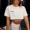 Short Sleeve Cropped T-Shirt In Ivory 1 Short Sleeve Cropped T-Shirt In Ivory -Sculpt Sets Body BT0478 BT0629 14 Influential Supreme Ivory Crop T shirt Mini Shorts 70642654 dbb7 4cae baa1 439215bf6fd5
