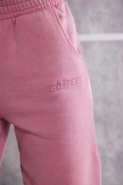 High Waist Cuffed Joggers In Rose 12 High Waist Cuffed Joggers In Rose -Sculpt Sets Body BT0485 BT0486 12 Effortless Pink Joggers High Vibe Hooded Jumper