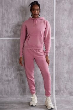High Waist Cuffed Joggers In Rose 13 High Waist Cuffed Joggers In Rose -Sculpt Sets Body BT0485 BT0486 6 Effortless Pink Joggers High Vibe Hooded Jumper