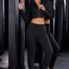 Slim Fit Jogger Bottoms In Black -Sculpt Sets Body BT0489 BT0490 1 Black Cropped Jacket Joggerscopy 705773de ed88 4718 b6c5 8188f6089aef