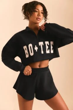 Sweat Shorts In Black 11 Sweat Shorts In Black -Sculpt Sets Body BT0492 BT0496 4 Relax Black Shorts oversized jumper