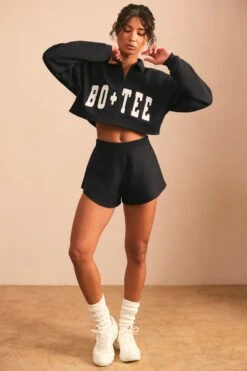Sweat Shorts In Black 13 Sweat Shorts In Black -Sculpt Sets Body BT0492 BT0496 6 Relax Black Shorts oversized jumper