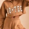 Half Zip Sweater In Chestnut Brown 2 Half Zip Sweater In Chestnut Brown -Sculpt Sets Body BT0496 4 Restore Macchiato Brown Oversized Jumper
