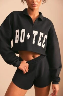 Half Zip Sweater In Black