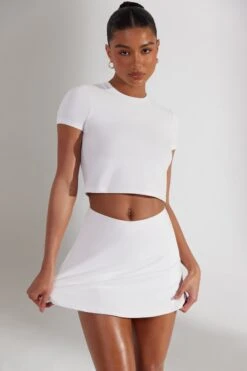 A-Line Mini Skort In White