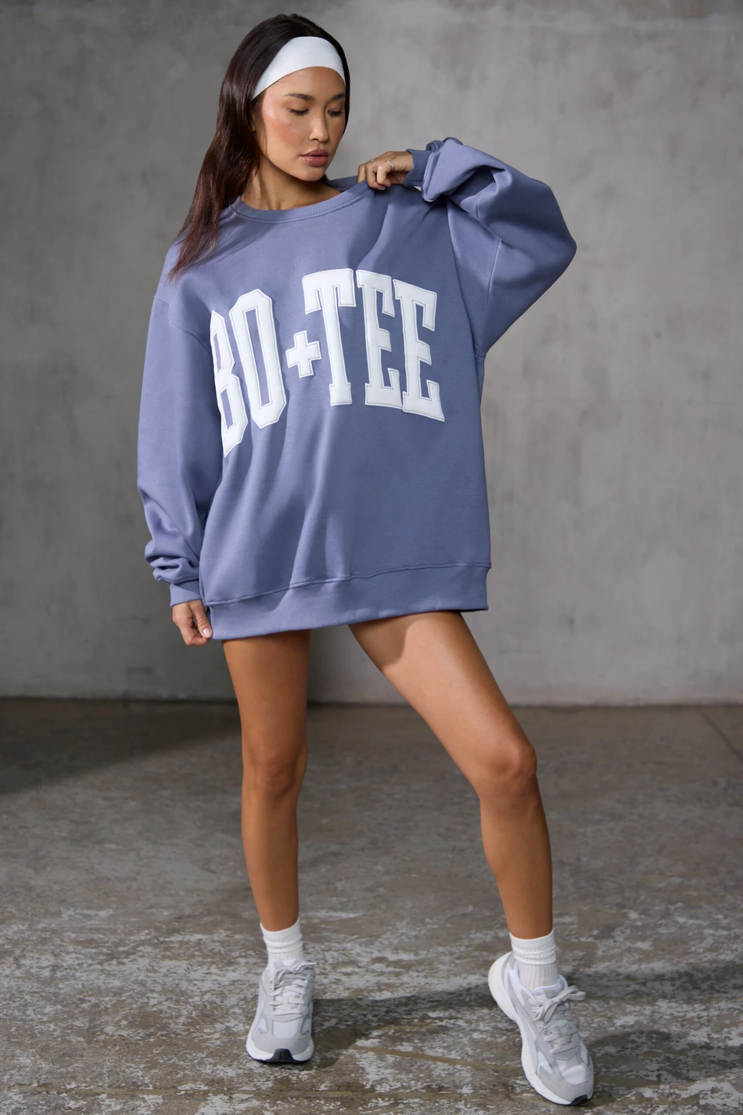 Oversized Sweatshirt In Slate Blue 9 Oversized Sweatshirt In Slate Blue - Image 7