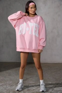 Oversized Sweatshirt In Baby Pink 12 Oversized Sweatshirt In Baby Pink -Sculpt Sets Body BT0515 1 Pink Oversized Sweater