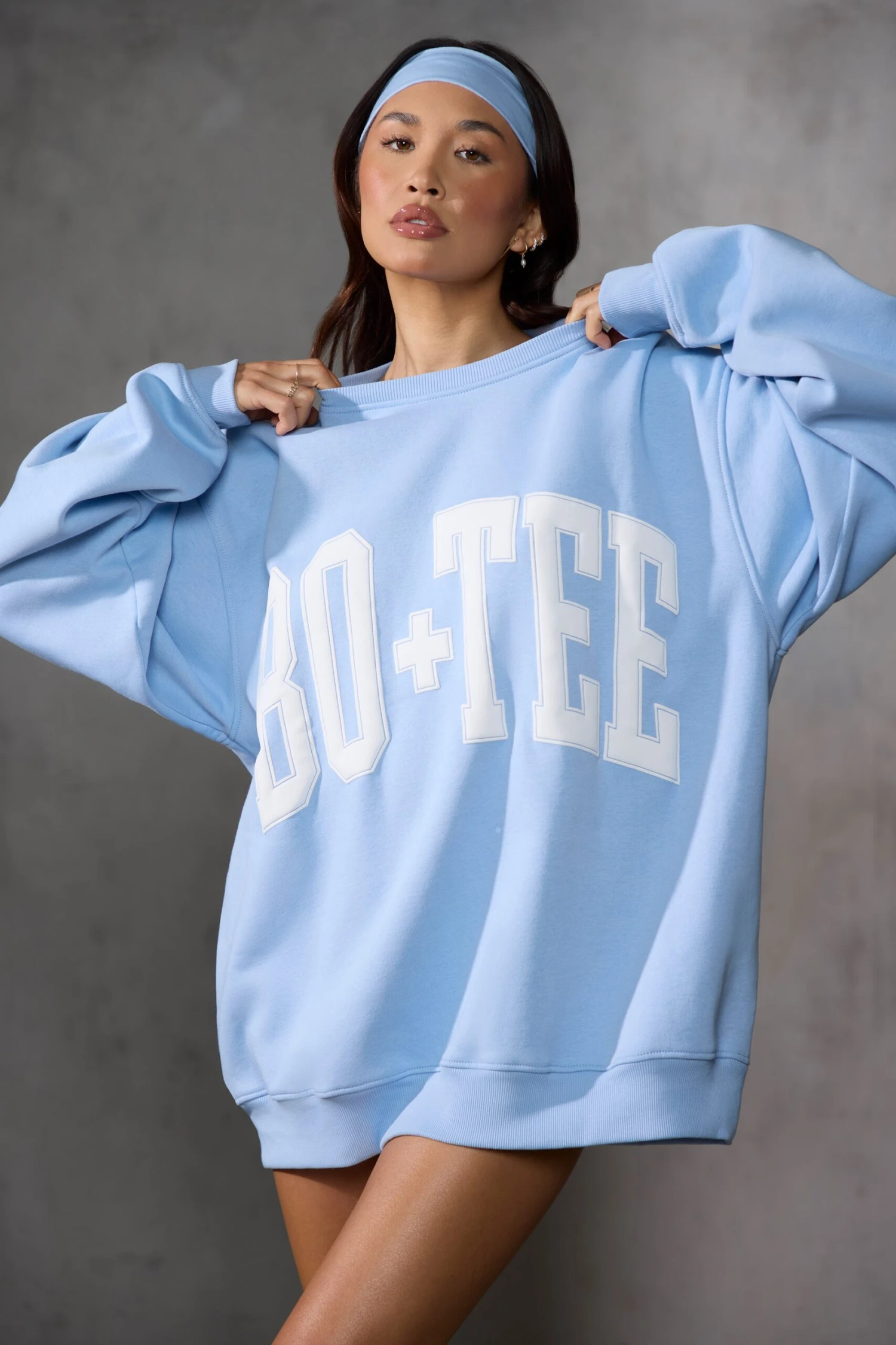 Oversized Sweatshirt In Sky Blue 7 Oversized Sweatshirt In Sky Blue - Image 5