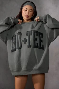 Oversized Sweatshirt In Charcoal -Sculpt Sets Body BT0515 3 Dark Grey Oversized Jumper f1c04924 7645 42f8 b2c4 f9935ce6ac66