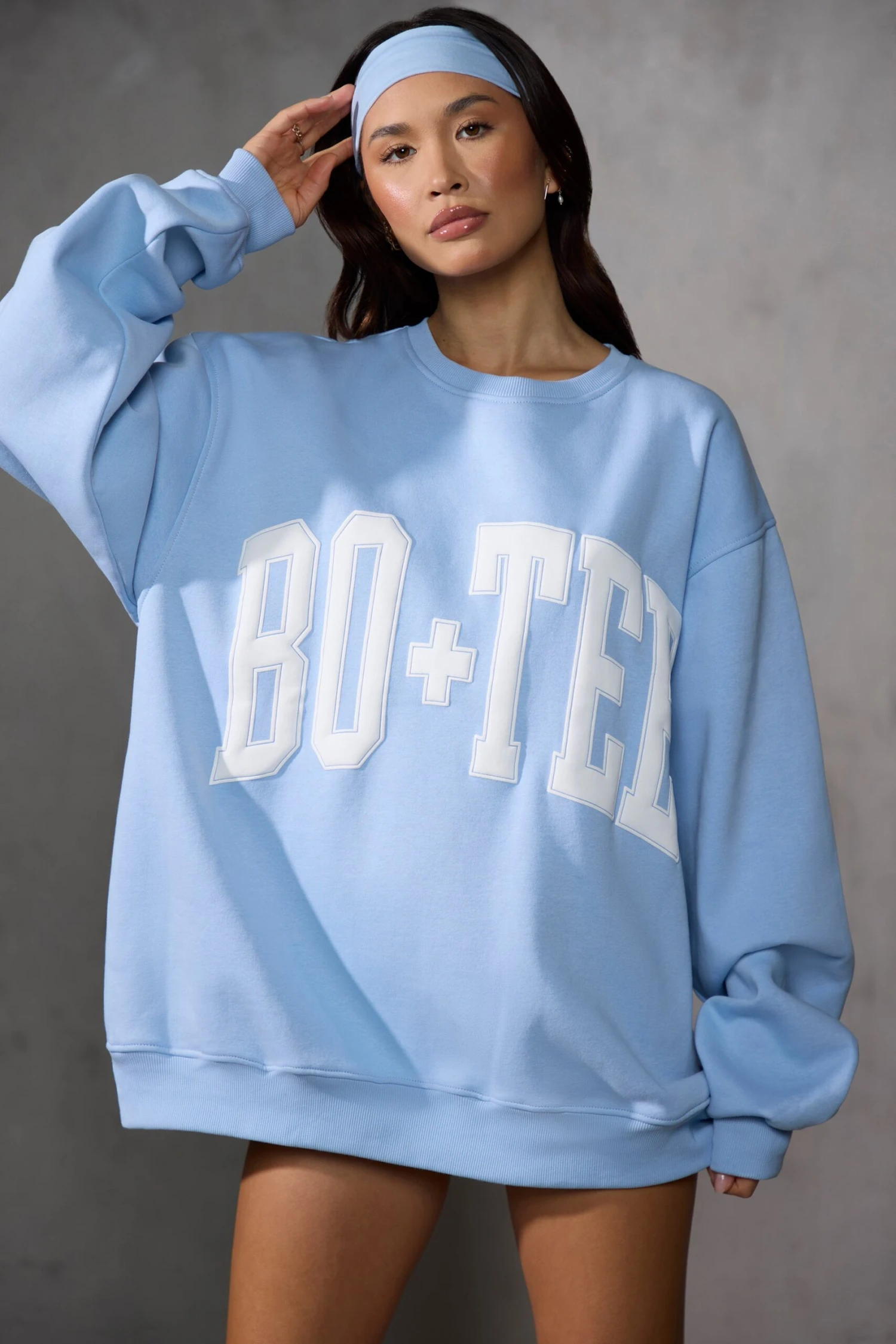 Oversized Sweatshirt In Sky Blue 8 Oversized Sweatshirt In Sky Blue - Image 6
