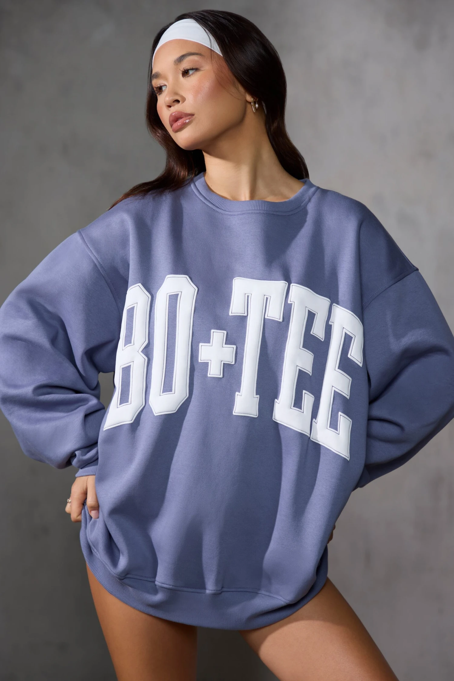 Oversized Sweatshirt In Slate Blue 6 Oversized Sweatshirt In Slate Blue - Image 4