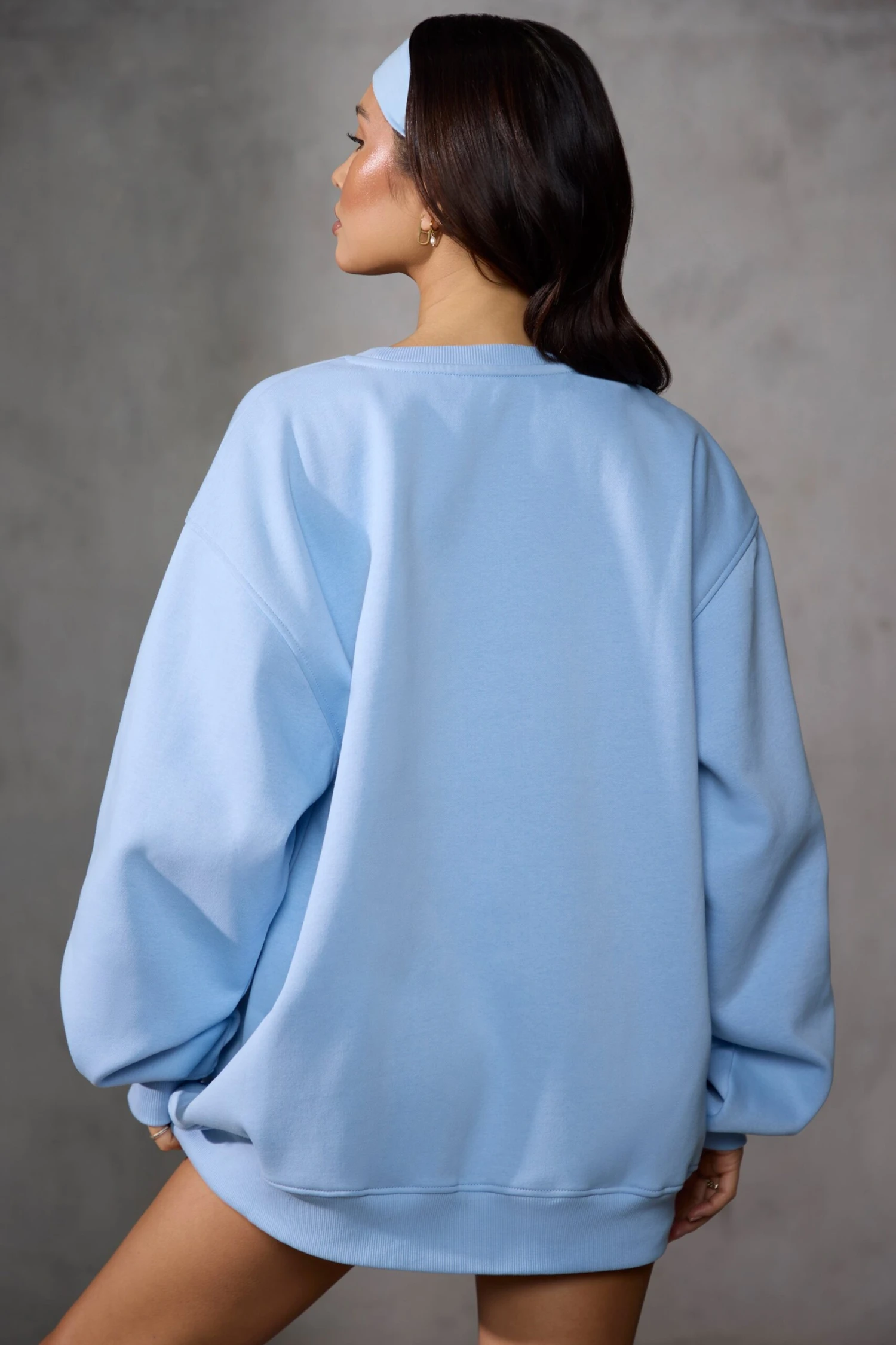Oversized Sweatshirt In Sky Blue 4 Oversized Sweatshirt In Sky Blue - Image 2