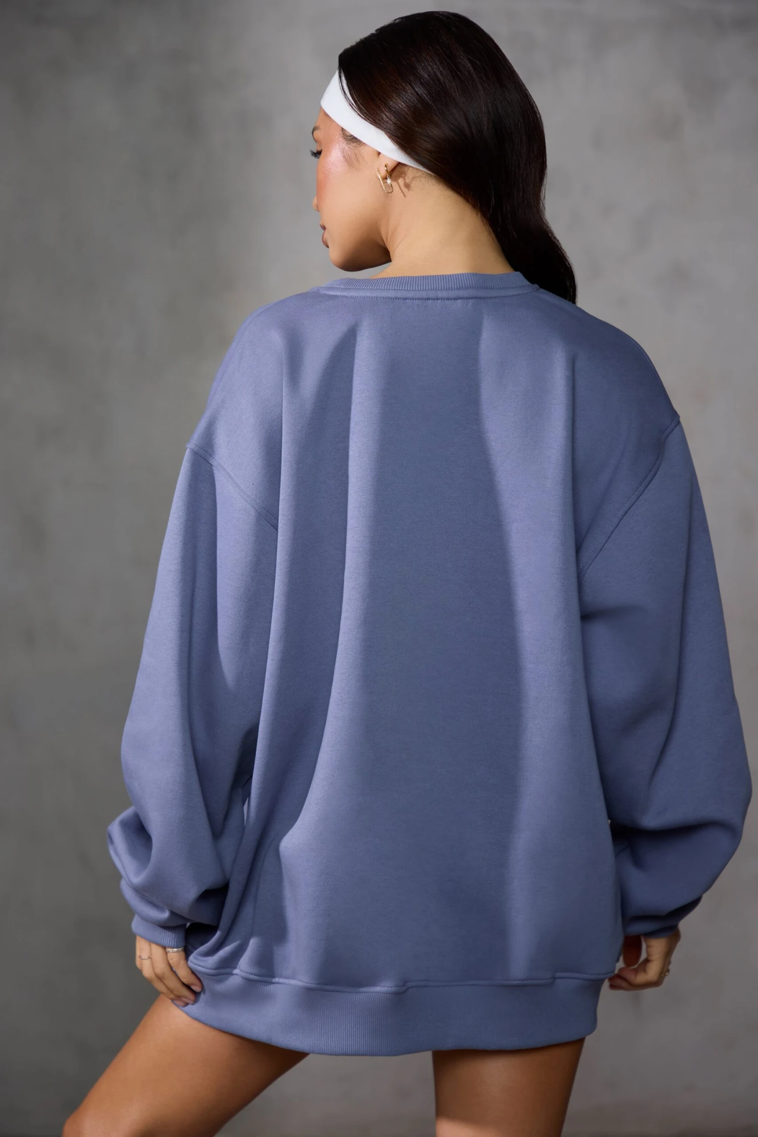 Oversized Sweatshirt In Slate Blue 4 Oversized Sweatshirt In Slate Blue - Image 2