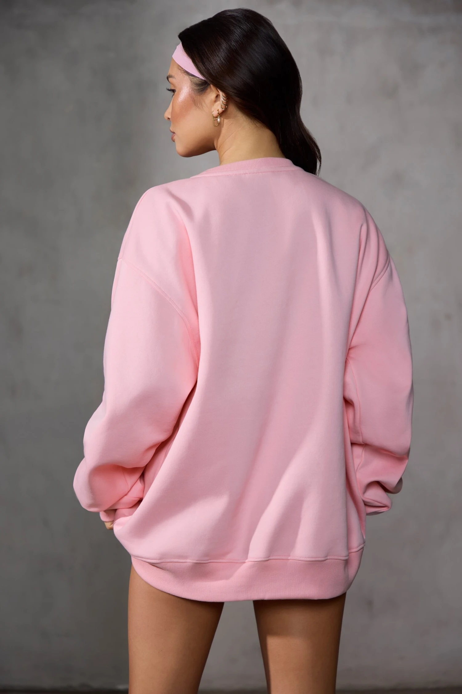 Oversized Sweatshirt In Baby Pink 4 Oversized Sweatshirt In Baby Pink - Image 2