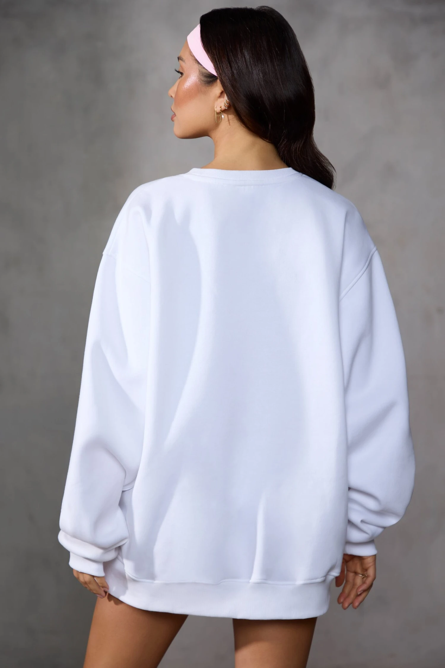 Oversized Sweatshirt In Baby Pink Print 4 Oversized Sweatshirt In Baby Pink Print - Image 2