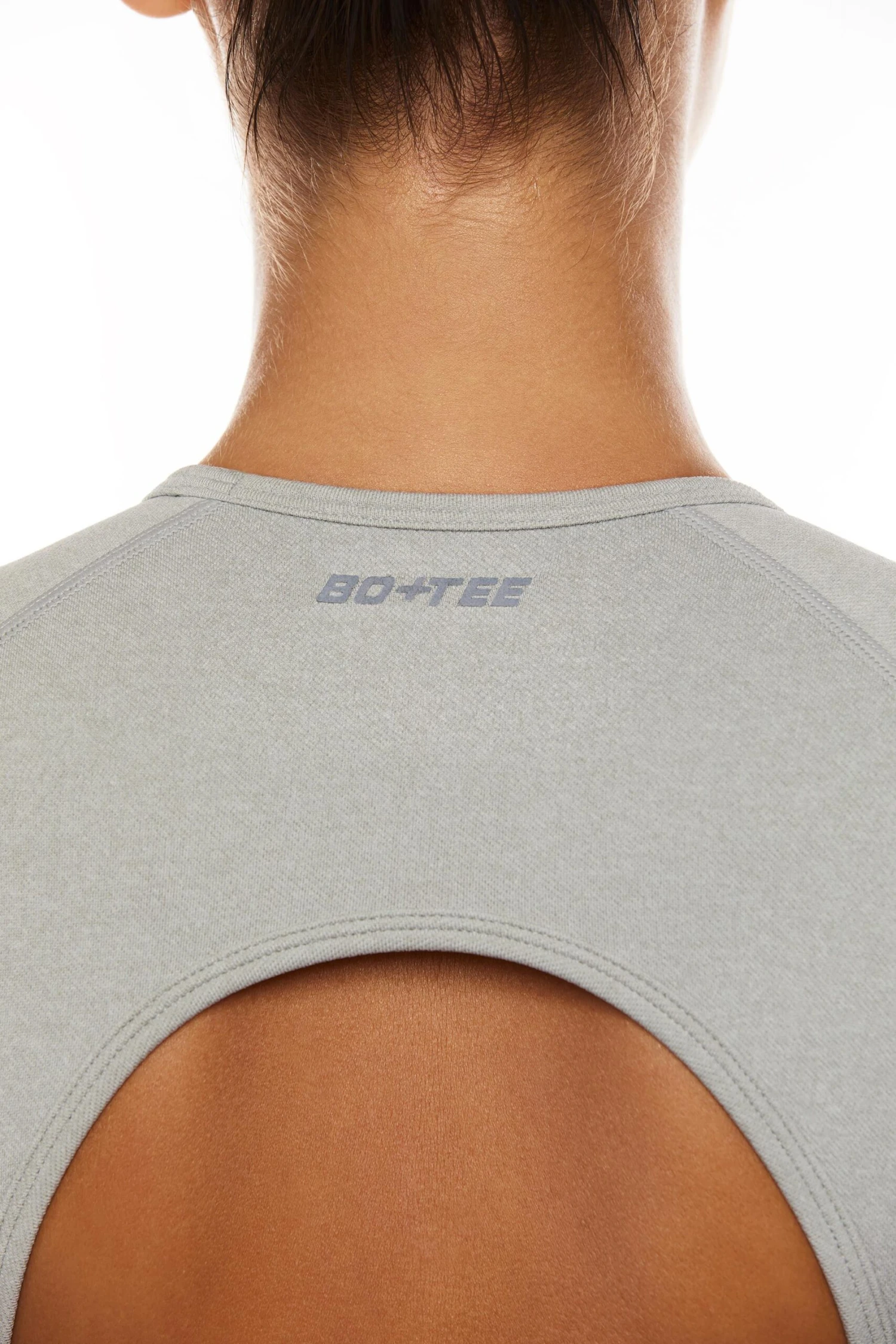 Seamless Backless Crop Top In Grey 9 Seamless Backless Crop Top In Grey - Image 7