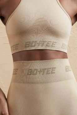 Seamless Racerback Crop Top In Beige 13 Seamless Racerback Crop Top In Beige -Sculpt Sets Body BT0598 BT0608 5 Brown Biker Shorts Sports Crop Top