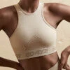 Seamless Racerback Crop Top In Beige 2 Seamless Racerback Crop Top In Beige -Sculpt Sets Body BT0598 BT0608 8 Brown Biker Shorts Sports Crop Top