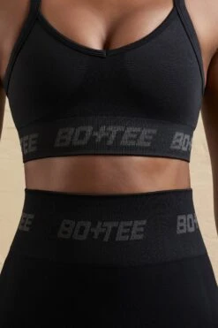 Cross Back Sports Bra In Black 13 Cross Back Sports Bra In Black -Sculpt Sets Body BT0609 BT0594 3 Black Cross Back Sports Bra Mini Shorts