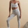 Seamless High Waist Leggings In Silver 1 Seamless High Waist Leggings In Silver -Sculpt Sets Body BT0610 BT0591 2 Silver sports bra leggings ad26fba4 1ff8 40f1 9fce aba5b242d292