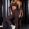 High Waist Ribbed Leggings In Brown 1 High Waist Ribbed Leggings In Brown -Sculpt Sets Body BT0621 BT0626 6 Brown Scoop Sport Bra Full Length Leggings 63b2743d c160 42fb aa84 b9859cbc1397