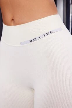 High Waist Split Flare Ribbed Leggings In Ivory -Sculpt Sets Body BT0627 BT0623 5 Grit All Fired Up Ivory Flare Sports Leggings One Strap Sports Bra 3f2f9fdf 276f 4a1f 8b5b 6441d5e4b9dc