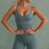 Super Sculpt Unitard In Mineral Green -Sculpt Sets Body BT0642 5 Green Sports Playsuit
