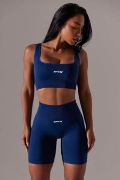 High Waist Super Sculpt Biker Shorts In Navy