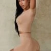 High Waist Define Luxe Mini Shorts In Warm Taupe 2 High Waist Define Luxe Mini Shorts In Warm Taupe -Sculpt Sets Body BT0669 5 Contour Beige Mini Shorts