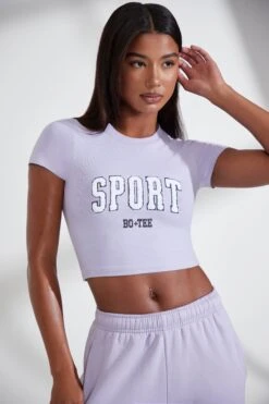 Cap Sleeve Baby Tee In Lavender -Sculpt Sets Body BT0834 7 Next Level Lilac Top