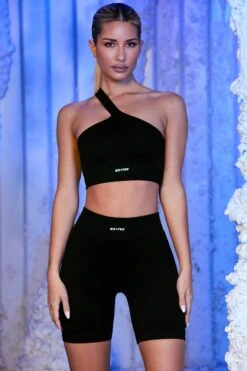 Ribbed Biker Shorts In Black 15 Ribbed Biker Shorts In Black -Sculpt Sets Body black 9 1 1