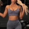 No Limits Seamless High Waisted Shorts In Black Marl 1 No Limits Seamless High Waisted Shorts In Black Marl -Sculpt Sets Body bt0001 bt0002 5 empower no limits black crop top high waisted shorts workout set main