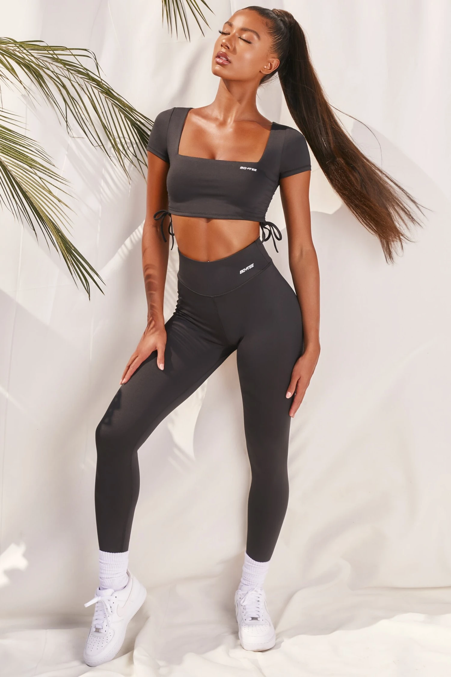 Slinky Crop Top In Black 5 Slinky Crop Top In Black - Image 3