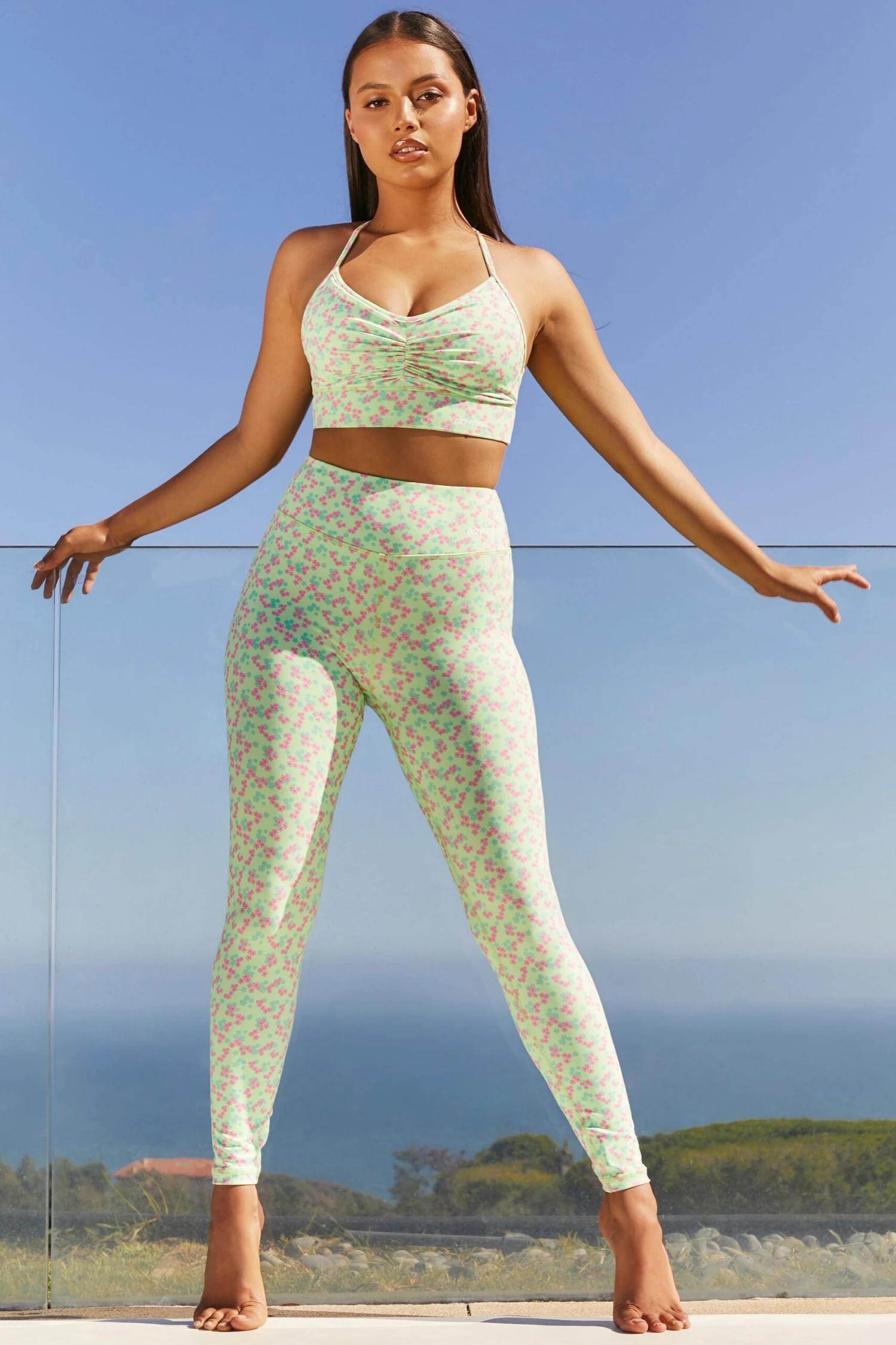 Transform Slinky Full Length Leggings In Green 4 Transform Slinky Full Length Leggings In Green - Image 2