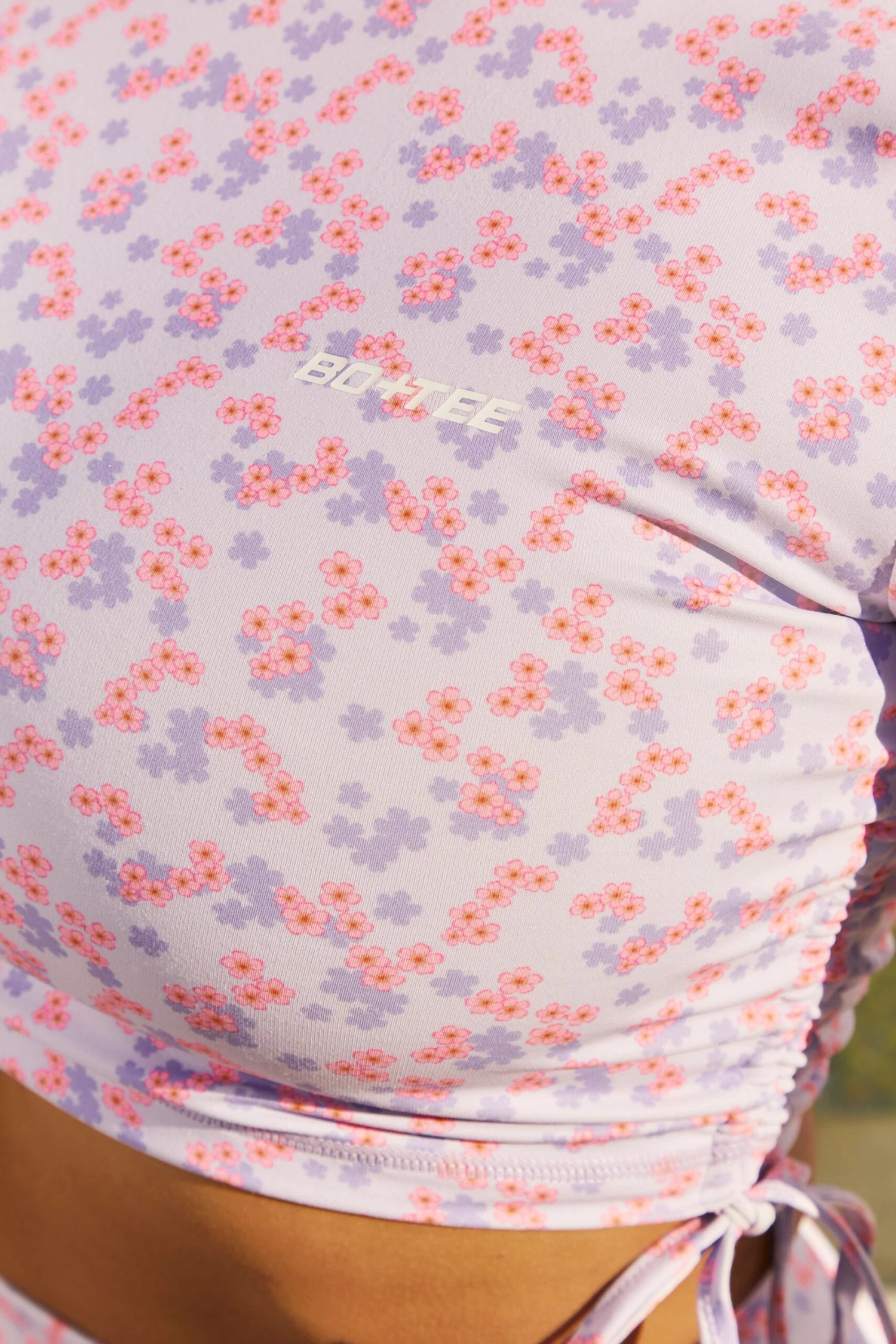 Fresh Slinky Short Sleeve Crop Top In Lilac 7 Fresh Slinky Short Sleeve Crop Top In Lilac - Image 5