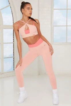 Revive Wrap V Waist Leggings In Pink -Sculpt Sets Body bt0143 bt0147 3 revive refresh pink bo tee leggings bra sports set