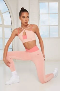 Revive Wrap V Waist Leggings In Pink -Sculpt Sets Body bt0143 bt0147 9 revive refresh pink bo tee leggings bra sports set