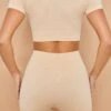 Seamless High Waisted Shorts In Beige 1 Seamless High Waisted Shorts In Beige -Sculpt Sets Body bt0153 4 confidence beige shorts