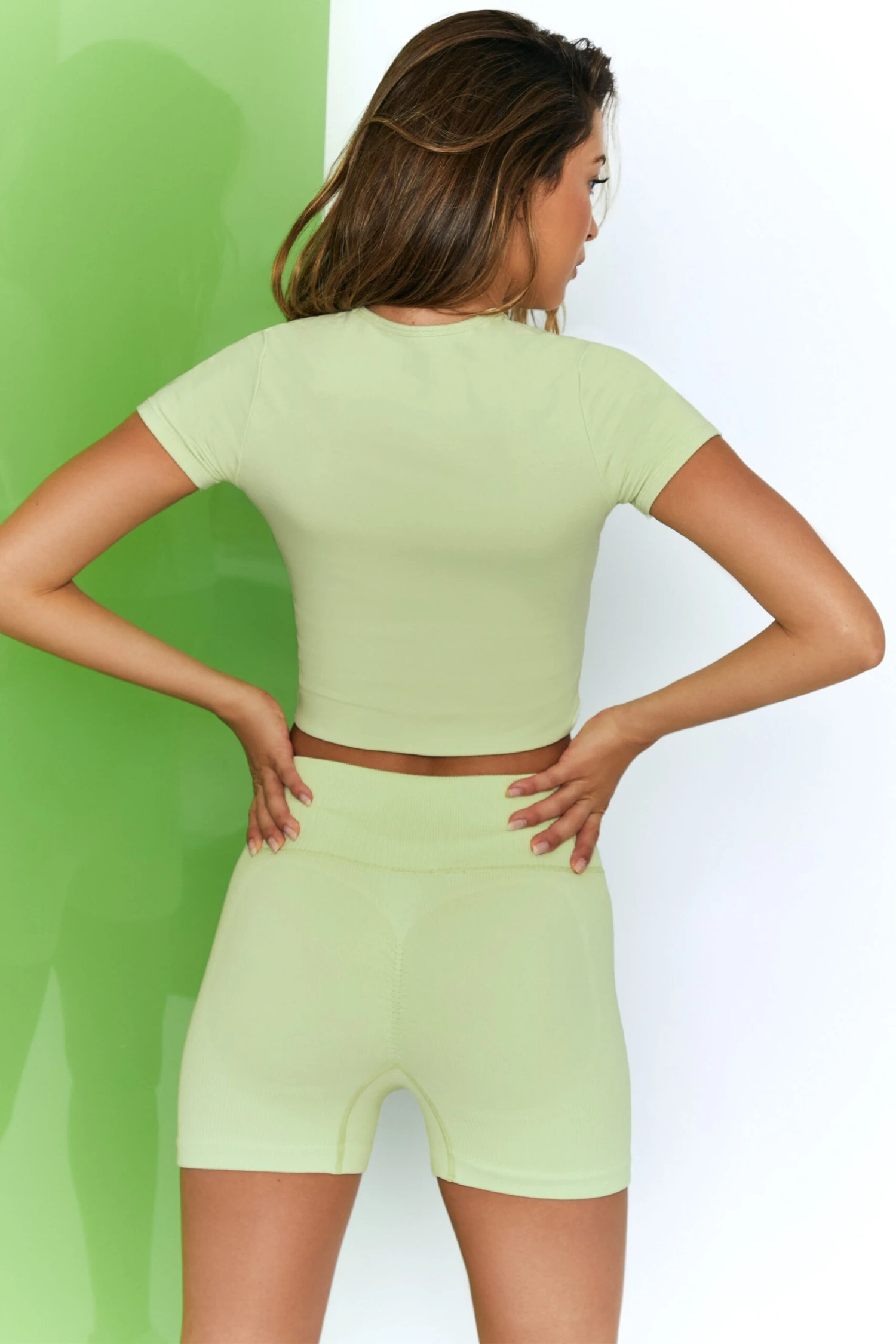 Stay On Top Baby Tee In Lime 5 Stay On Top Baby Tee In Lime - Image 3