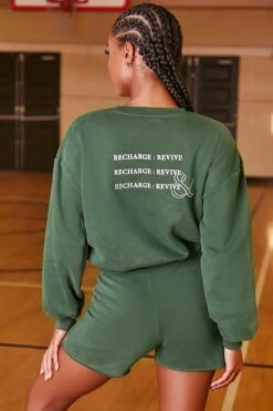 Sweat Shorts In Green 10 Sweat Shorts In Green -Sculpt Sets Body bt0203 bt0205 2 recharge heavyweight green long sleeve sweater shorts sports two piece set 1 1