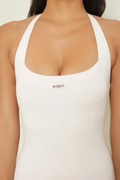 Flow Halter Neck Unitard In Cream 9 Flow Halter Neck Unitard In Cream -Sculpt Sets Body bt0228 4 flow cream bodysuit