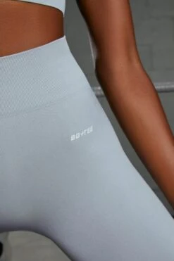 Surge Curved Waist Seamless Leggings In Light Blue 14 Surge Curved Waist Seamless Leggings In Light Blue -Sculpt Sets Body bt0365 bt0370 11 surge awaken light blue strappy crop top high waist leggings seamless